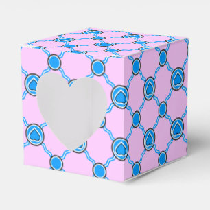 Ein blau weißes Herz Geschenkschachtel