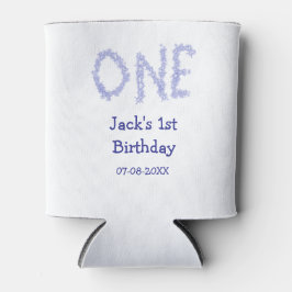 Ein blauer Glitzer Junge, modern 1. Geburtstag Dosenkühler