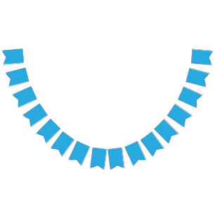 ein blauer Hintergrund mit einer schwarz-weißen Ka Wimpelkette