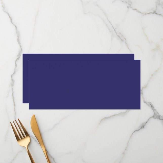 ein blauer Hintergrund mit Uhr Menükarte (Vorderseite/Rückseite Beispiel)