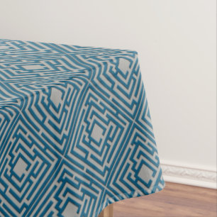 Ein blauer Labyrinth für jede Farbe Tischdecke