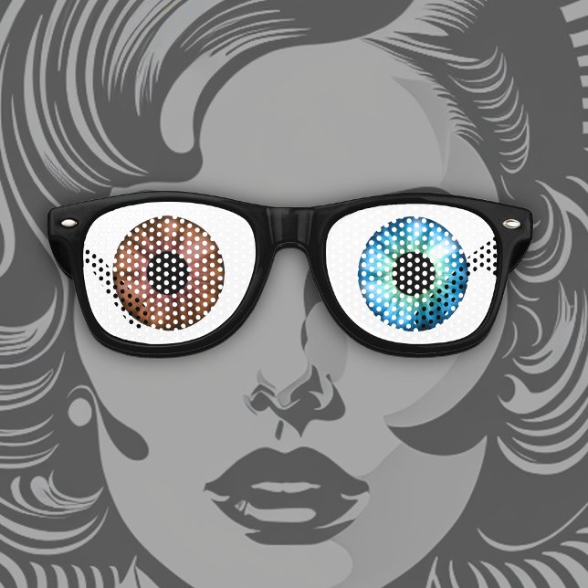 Ein blaues Auge und ein braunes Auge! Partybrille (Von Creator hochgeladen)