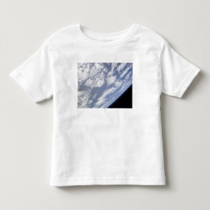 Ein blaues und weißes Teil Erde Kleinkind T-shirt
