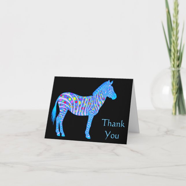 Ein Blauzebra-Punkt-Streifen danken Ihnen leeres Dankeskarte (Vorderseite)