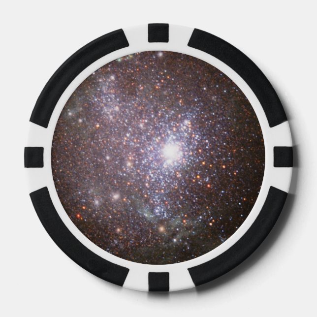 Ein Blaze der Sterne im Herzen der Zwerggalaxie NG Pokerchips (Vorderseite)
