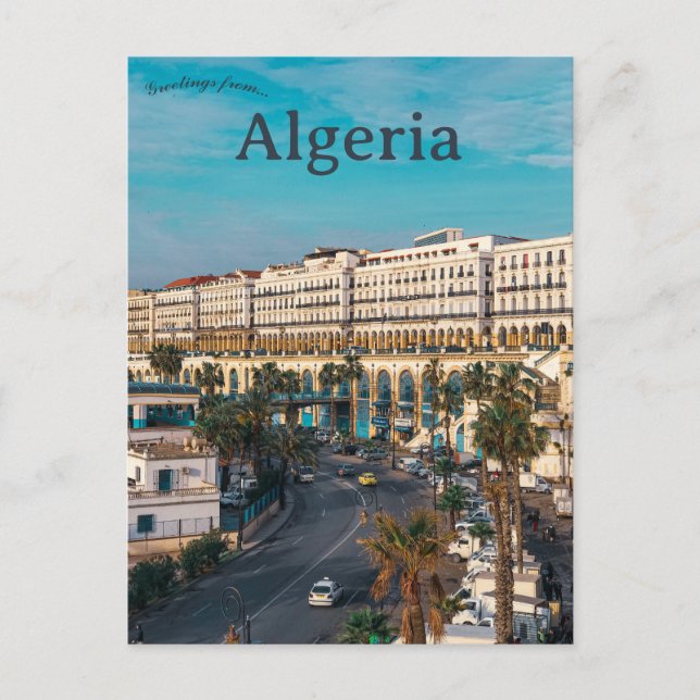 Ein Blick auf Algier - Algerien - Postkarte (Vorderseite)