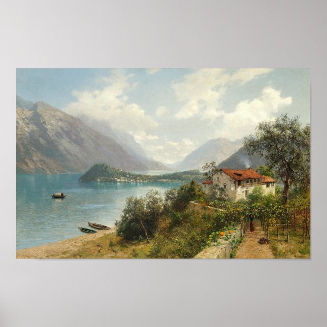 Ein Blick auf den Comer See Poster (Vorne)