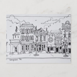 Ein Blick auf die M Street in Georgetown, Washingt Postkarte