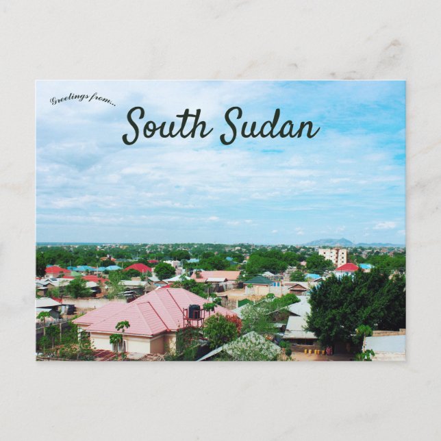 Ein Blick auf Juba im Südsudan Postkarte (Vorderseite)