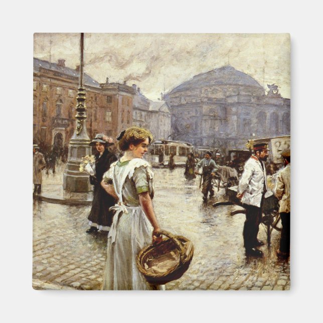 Ein Blick auf Kongens Nytorv, Kopenhagen Magnet (Vorne)