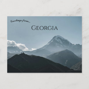 Ein Blick auf Stepantsminda Früher Kazbegi Georgia Postkarte