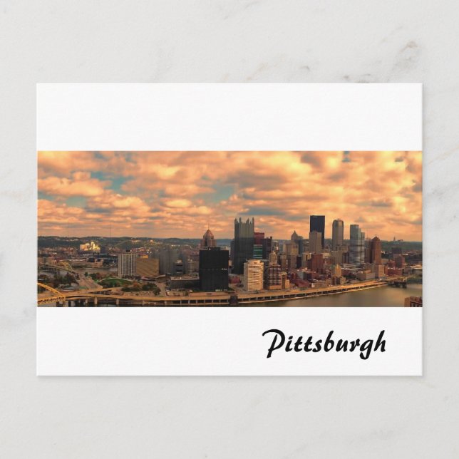 Ein Blick aus Washington von Pittsburgh Postkarte (Vorderseite)