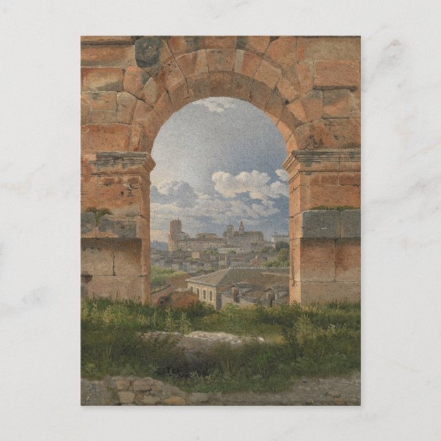 Ein Blick durch drei Bögen des Kolosseums Postkarte (Vorderseite)
