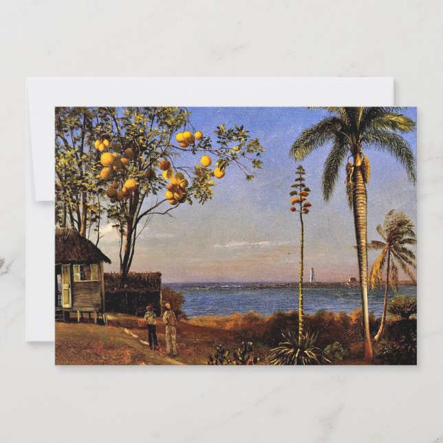 Ein Blick in die Bahamas von Albert Bierstadt Karte (Vorderseite)