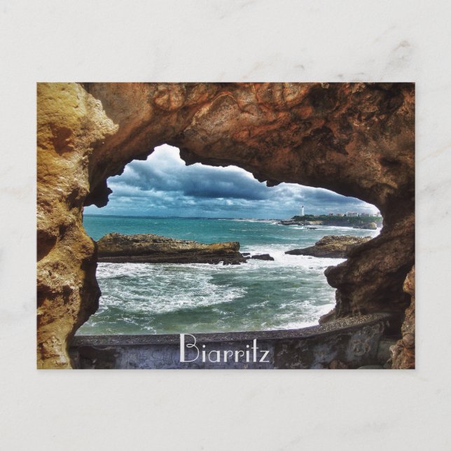 "Ein Blick zum Gedächtnis"- Biarritz Postkarte (Vorderseite)
