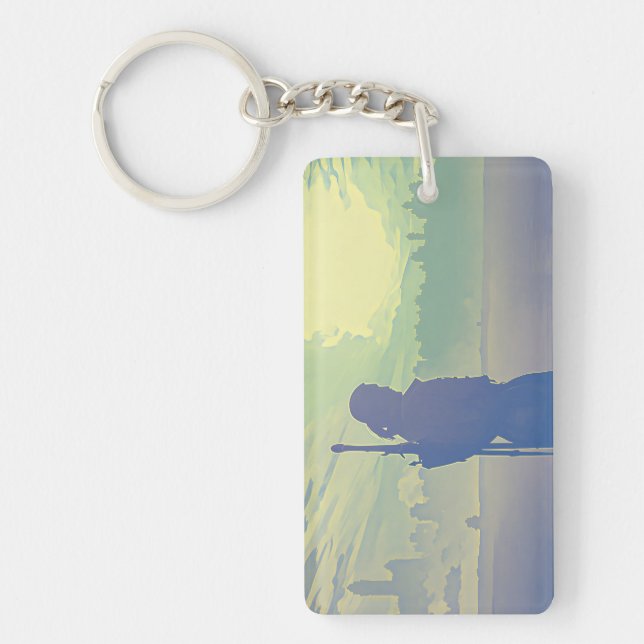 Ein Blue Witcher-Schlüsselanhänger Schlüsselanhänger (Vorderseite)