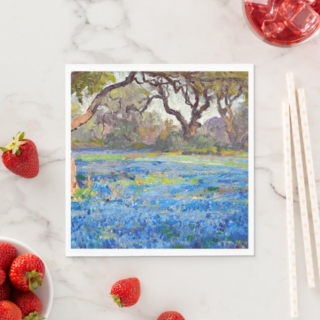 ein Bluebonnets-Feld auf Alamo-Höhen, Serviette (Beispiel)