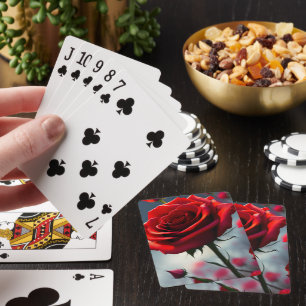 "Ein blühender Zweig: Die Rubine Rose" Spielkarten