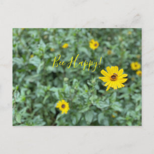 Ein blühendes Kalifornien: Bee Happy! Postkarte