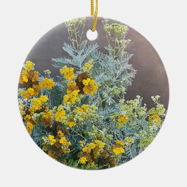 Ein blühendes Kalifornien: Katalina Silverlace Keramik Ornament (Vorne)