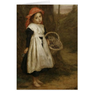 Ein Blumen-Mädchen barfuß