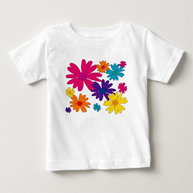 Ein Blumenbeet mit blühenden Blume Baby T-shirt (Vorderseite)