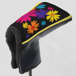 Ein Blumenbeet mit blühenden Blume Golf Headcover