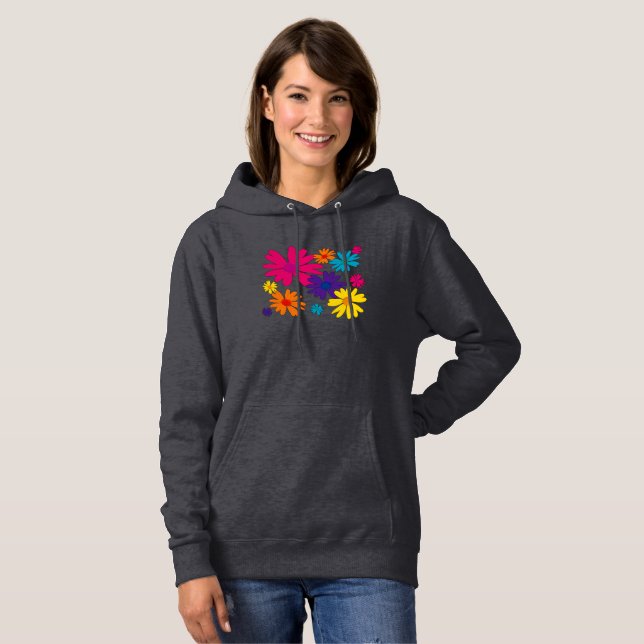 Ein Blumenbeet mit blühenden Blume Hoodie (Vorne ganz)