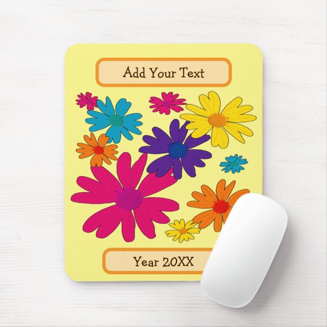 Ein Blumenbeet mit blühenden Blume Mousepad (Mit Mouse)