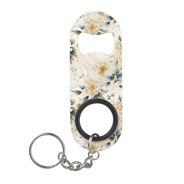 Ein Blumendesign 1 Mini Flaschenöffner (Vorderseite)