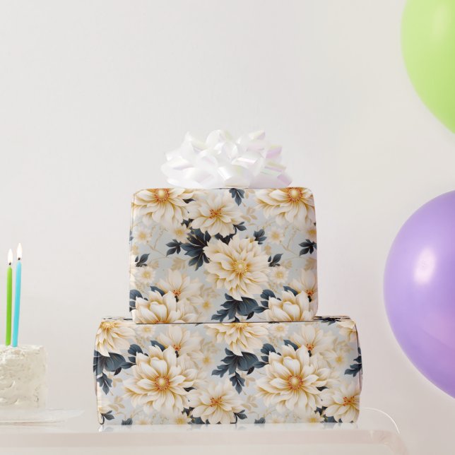 Ein Blumendesign für Hochzeiten 2 Geschenkpapier (Partygeschenke)