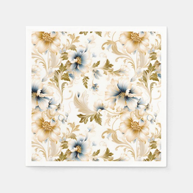 Ein Blumendesign für Hochzeiten 3 Serviette (Vorderseite)