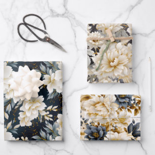 Ein Blumendesign für Hochzeiten 8 Geschenkpapier Set