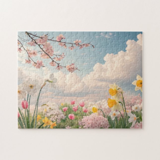 Ein Blumenhintergrund im Frühling (Horizontal)