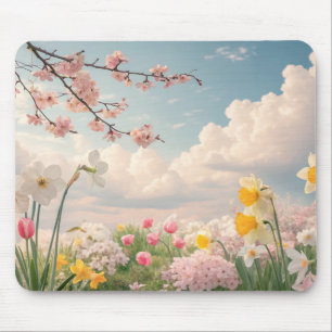 Ein Blumenhintergrund im Frühling Mousepad