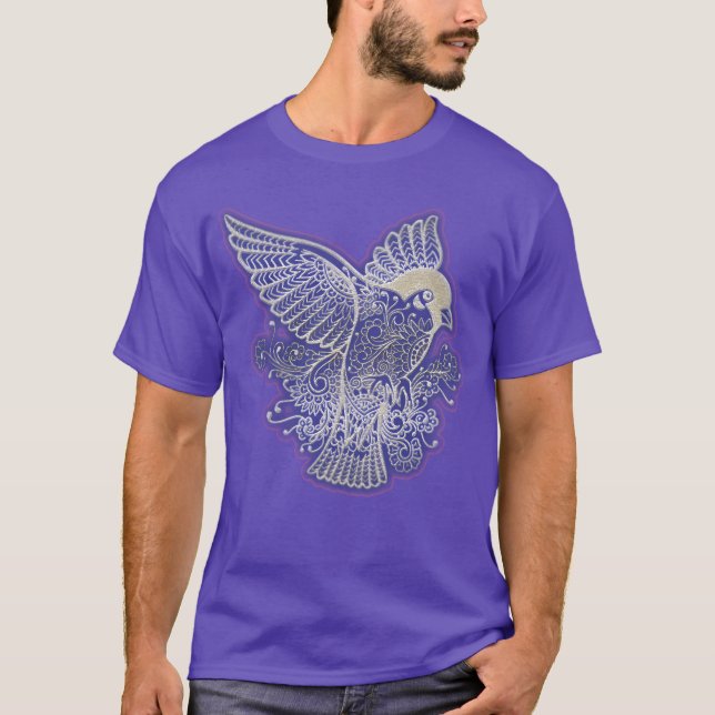 Ein Blumenvogel T-Shirt (Vorderseite)