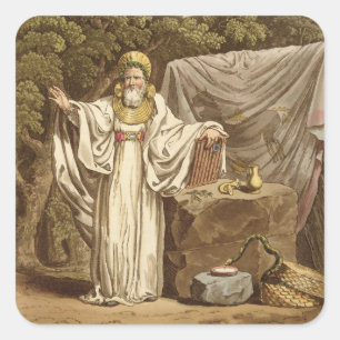 Ein Bogen-Druide in seiner Gerichtsgewohnheit, Quadratischer Aufkleber