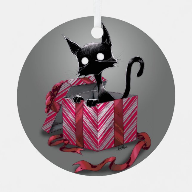 Ein Boo Kitty Geschenk Metal Ornament Aus Metall (Vorderseite)