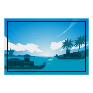 Ein Boot im Meer-18530 Poster