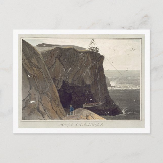 ein Boot von Holyhead aus gelassen wird, Postkarte (Vorderseite)