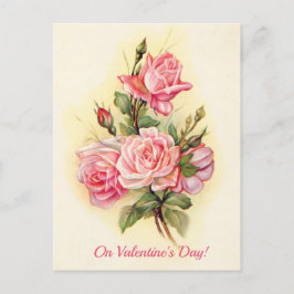 Ein Bouquet für Sie am Viktorianischen Valentinsta Postkarte