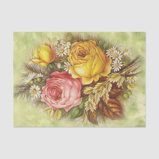 Ein Bouquet für Sie am Viktorianischen Valentinsta Seidenpapier (Vorderseite)