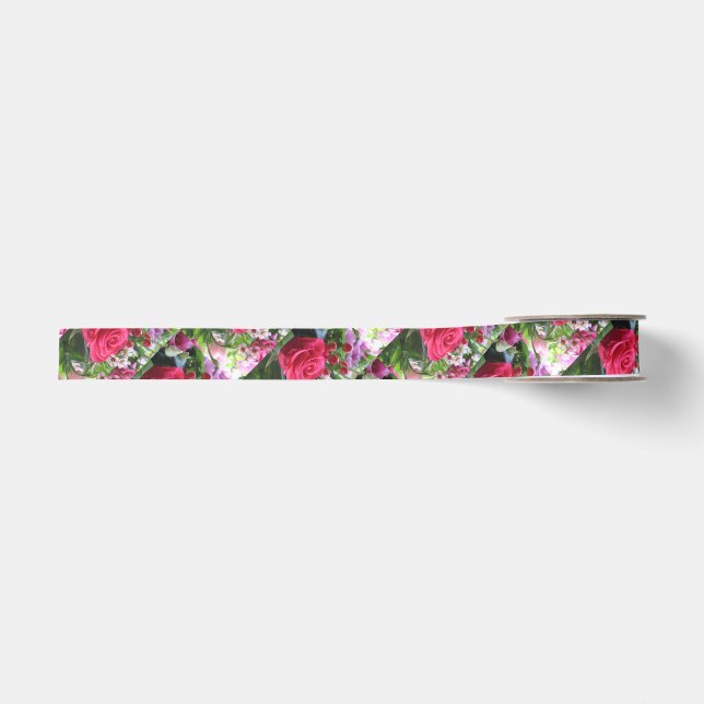 Ein Bouquet mit Blume, einschließlich Rote Rosen Ripsband (Vorderseite)