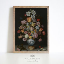 Ein Bouquet von Blume in einem Vintagen Vasengemäl Poster