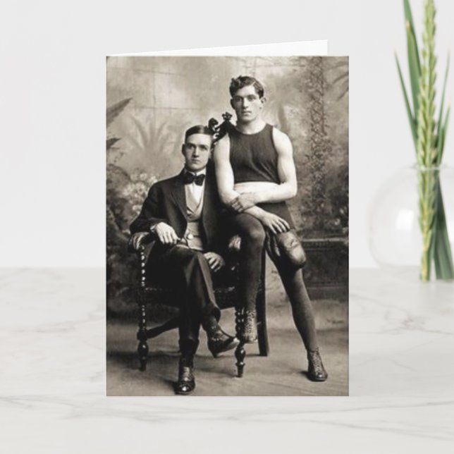 Ein Boxer und sein Herr Karte (Vorderseite)