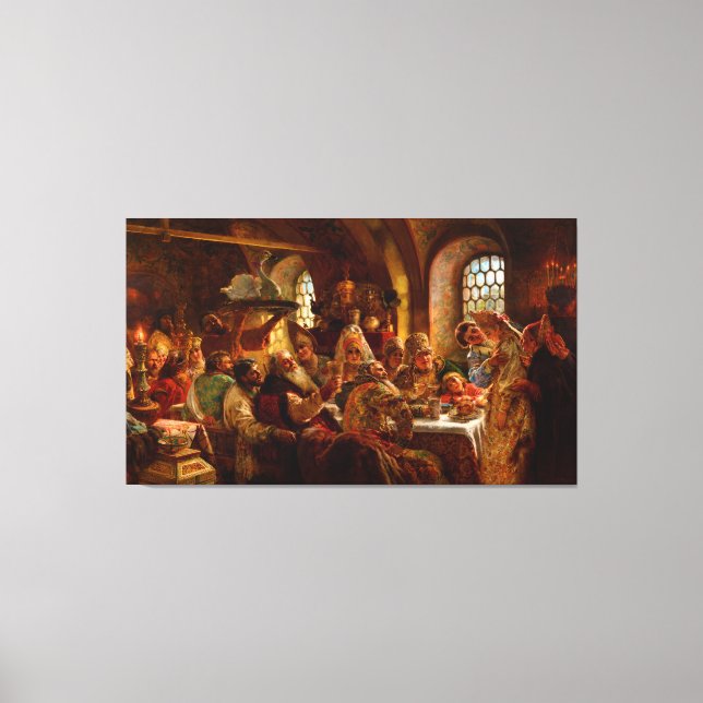 Ein Boyar Hochzeitsfest von Konstantin Makovsky 18 Leinwanddruck (Vorderseite)