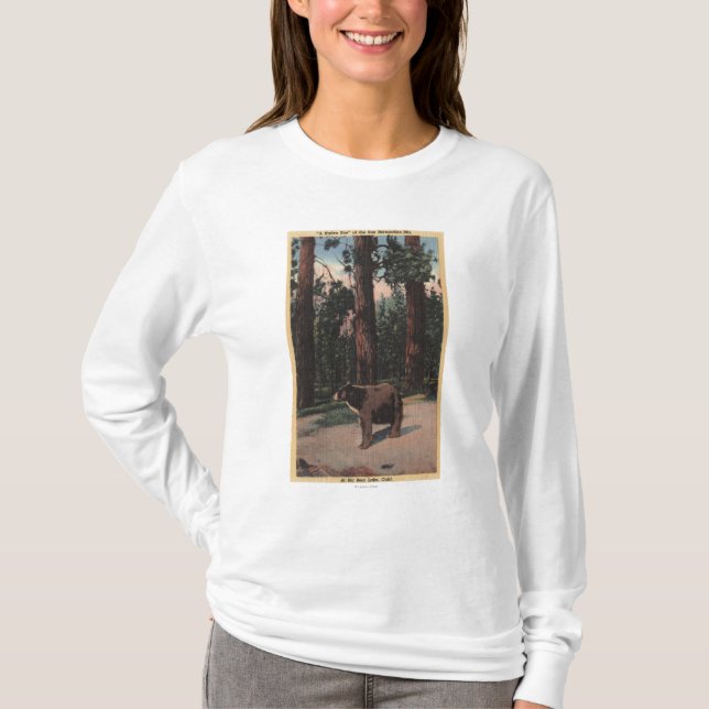 Ein Braunbär im Holz T-Shirt (Vorderseite)