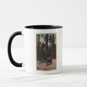 Ein brauner Bär im Wald Tasse