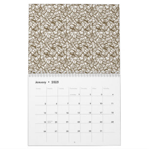 Ein brauner Teppich mit einem geometrischen Motiv  Kalender