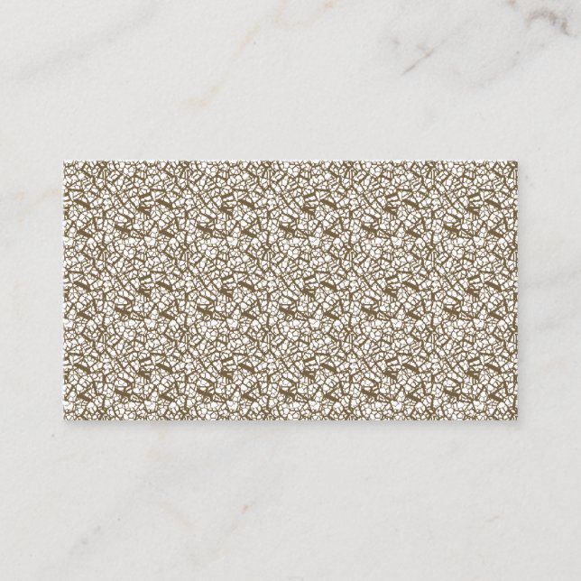 Ein brauner Teppich mit einem geometrischen Motiv  Visitenkarte (Vorderseite)